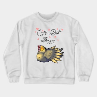 Cute But Angry (Grey and yellow tiel) Crewneck Sweatshirt